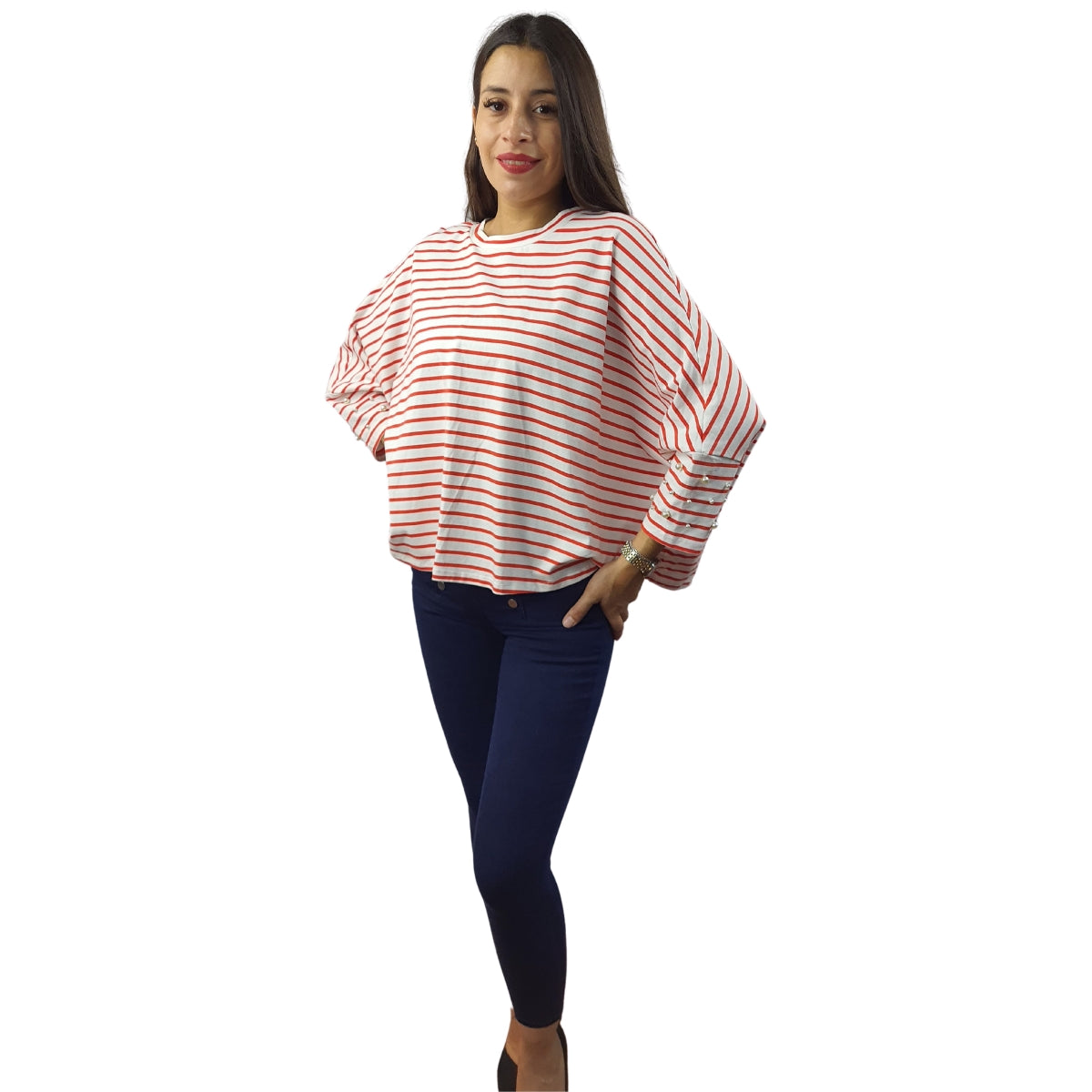 Polera Vero Moda Rojo Style PANGPANG 3/4 TOP(FL)