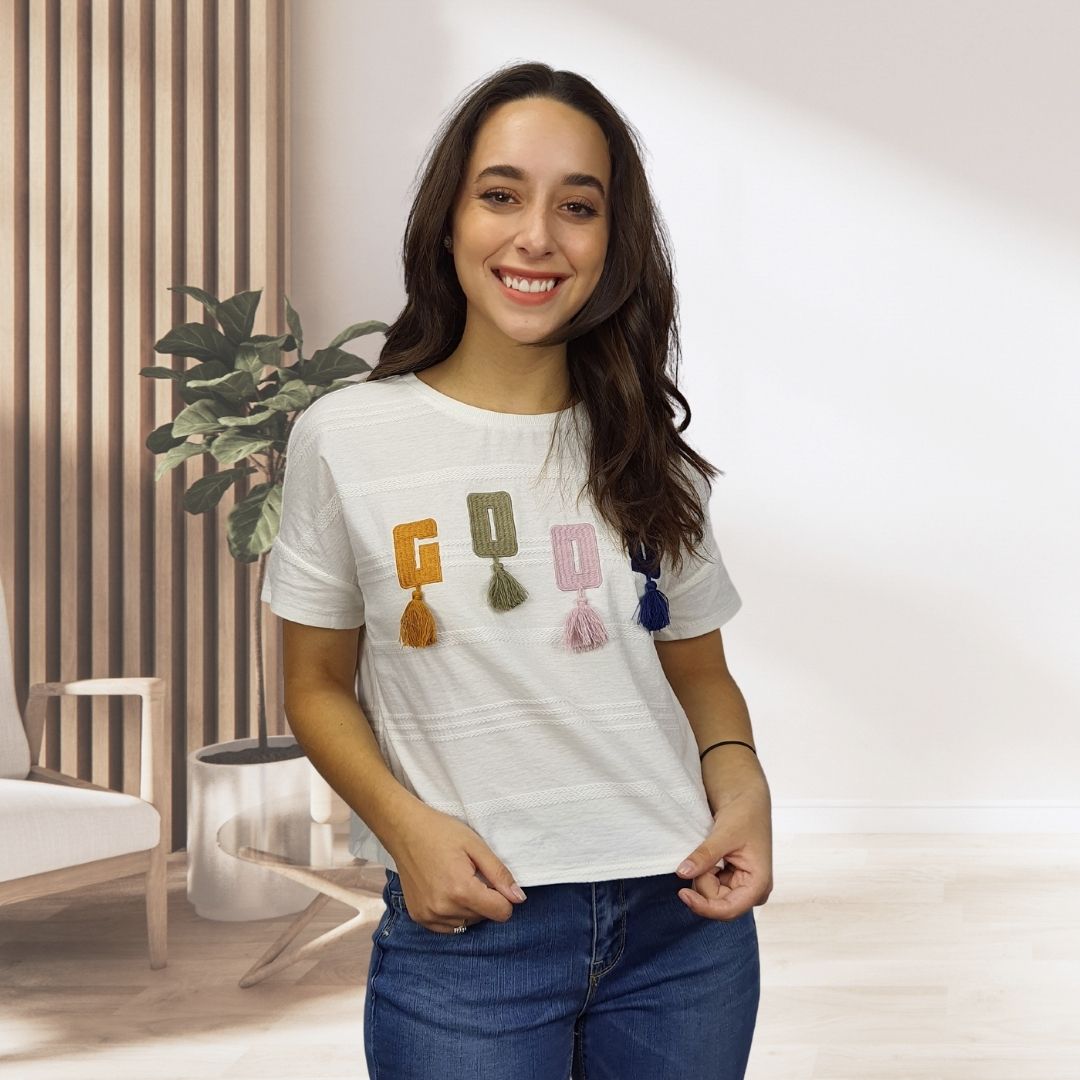 Polera Vero moda Blanco Style BOOM S/S TOP(NN)