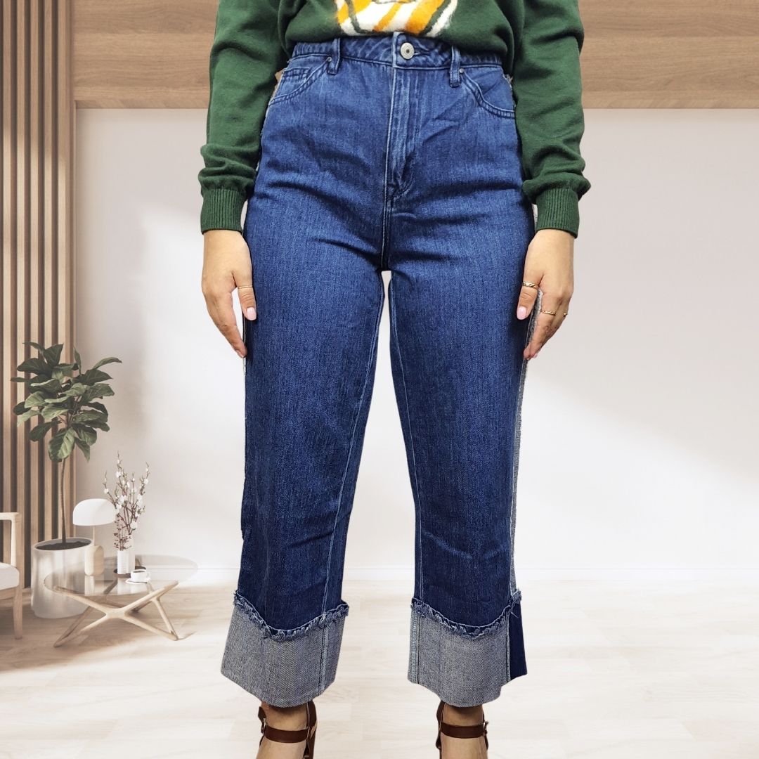 Pantalón Vero moda Azul Style MOOD 7/8 MW LOOSE JEANS(SL)