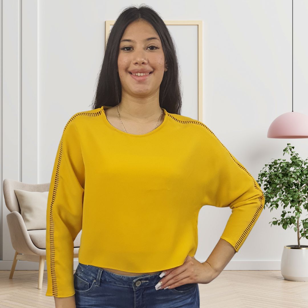 Blusa Vero Moda Amarillo Style JESSIE L/S TOP(VMC-PM-ET-2)