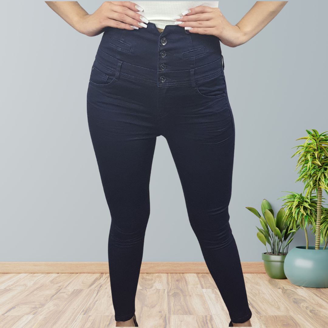 Jeans Vero Moda Azul Oscuro Style RIVAS 9/10 HW X-SLIM JEANS(BT)