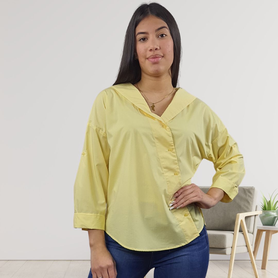 Blusa Vero Moda Amarillo Style COAST LOVE 3/4 SHIRT(FL)
