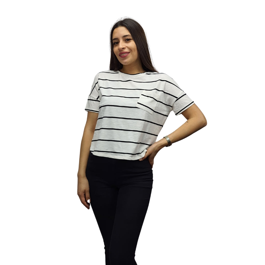 Polera Vero Moda Blanco Style DUBA S/S TOP(SD)