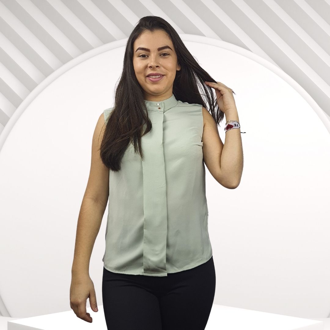 Blusa Vero Moda Verde Style ELAINE S/L SHIRT(VMC-TP)