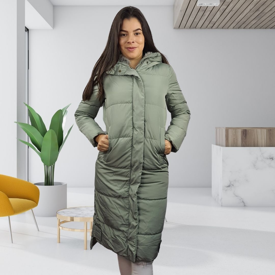 Parka Veromoda Verde Style SQUARE KNEE DOWN COAT(LL)