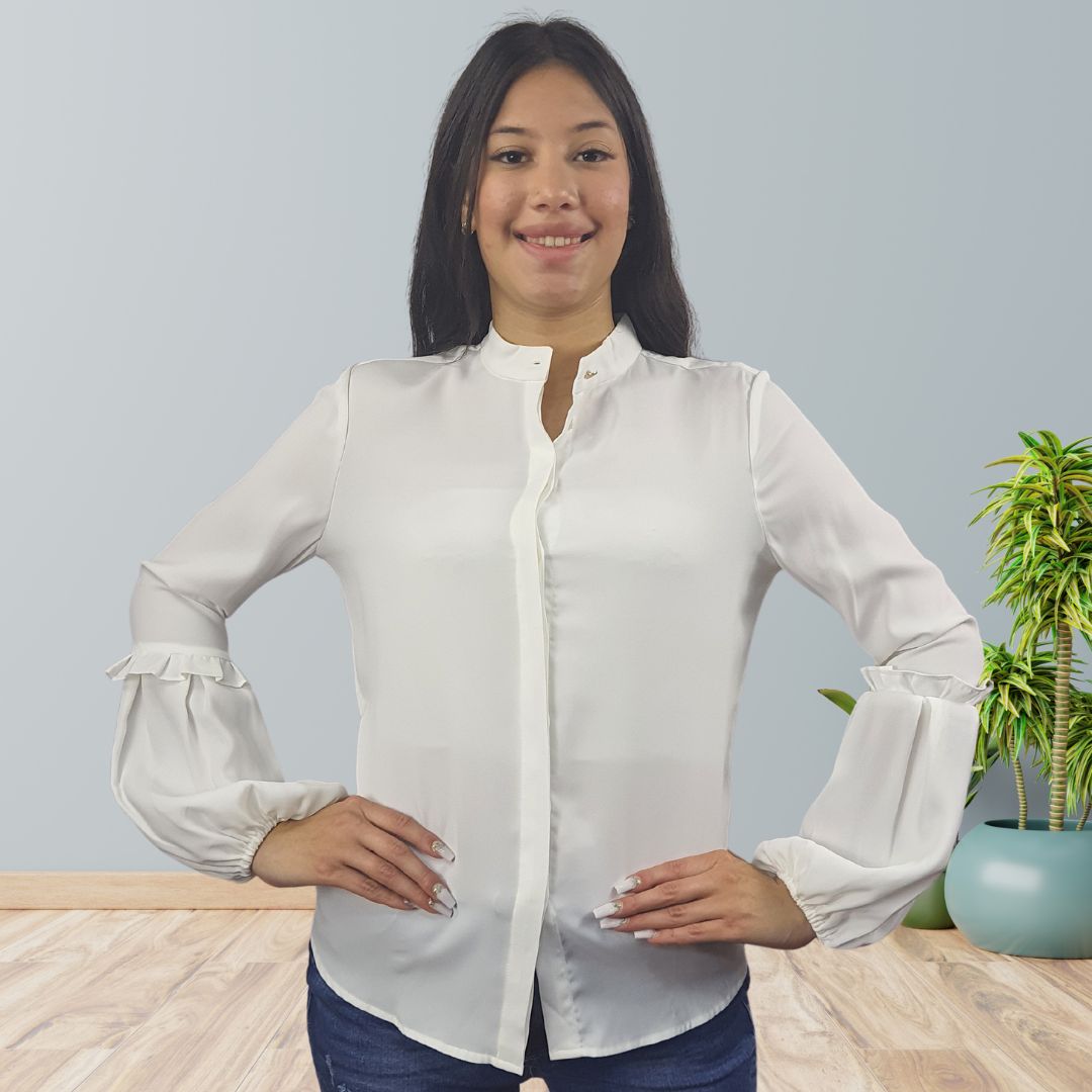 Blusa Vero Moda Blanco Style PATIO L/S SHIRT(VMC-CP)