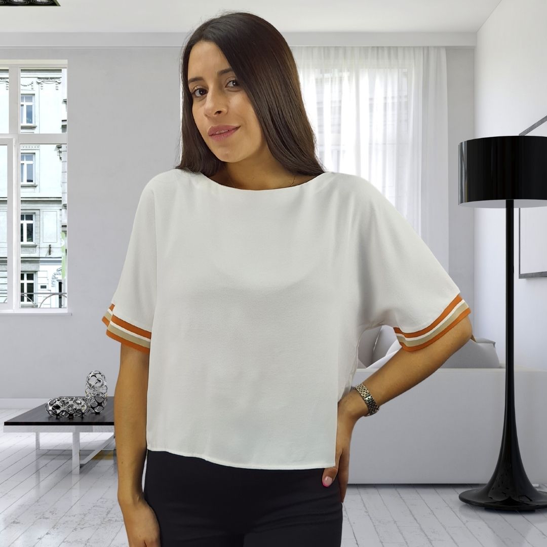 Blusa Vero moda Blanco Style REGINA S/S TOP(SD)