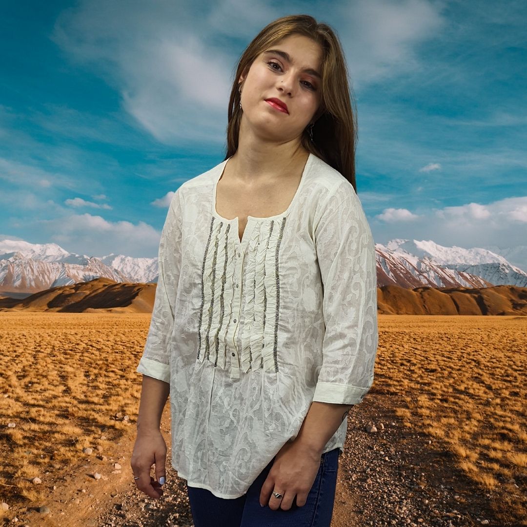 Blusa Rapsodia Sky Ratier Blanco