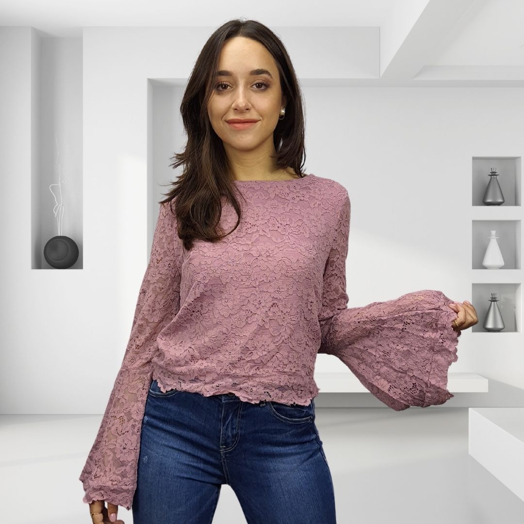 Blusa Vero Moda Rosa Vieja Style KAMA L/S TOP(BT)