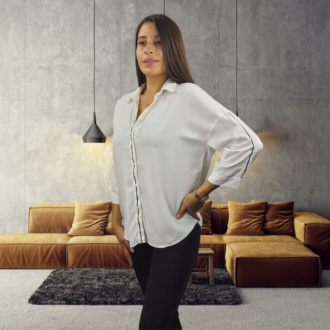 Blusa Vero Moda Blanco Style TOURIST LOVE 9/10 SHIRT(LL)