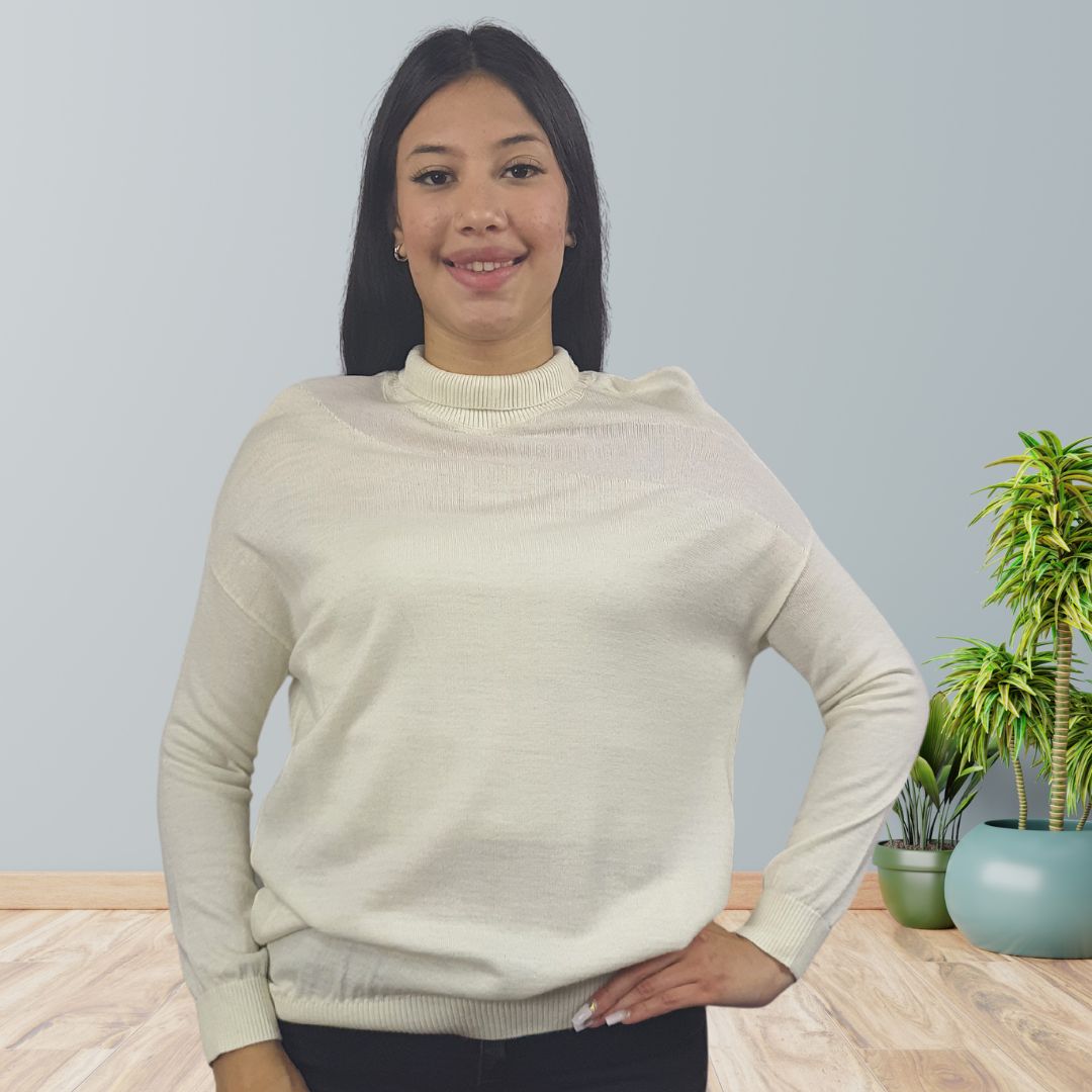 Sweater Vero Moda Beige Style AMY L/S KNIT(VMC-BT)