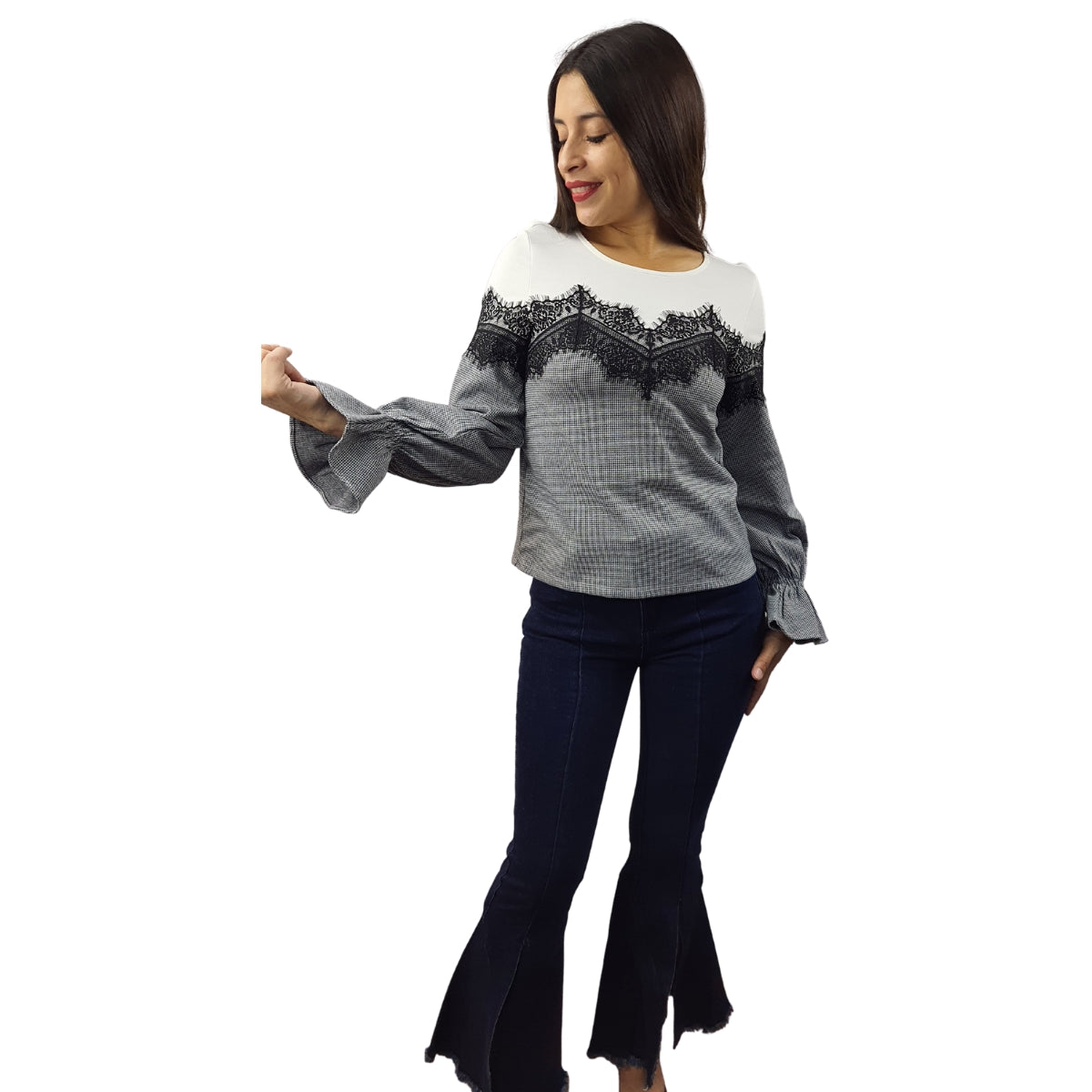 Blusa Vero Moda Blanco Style GLADSON L/S TOP(NR)