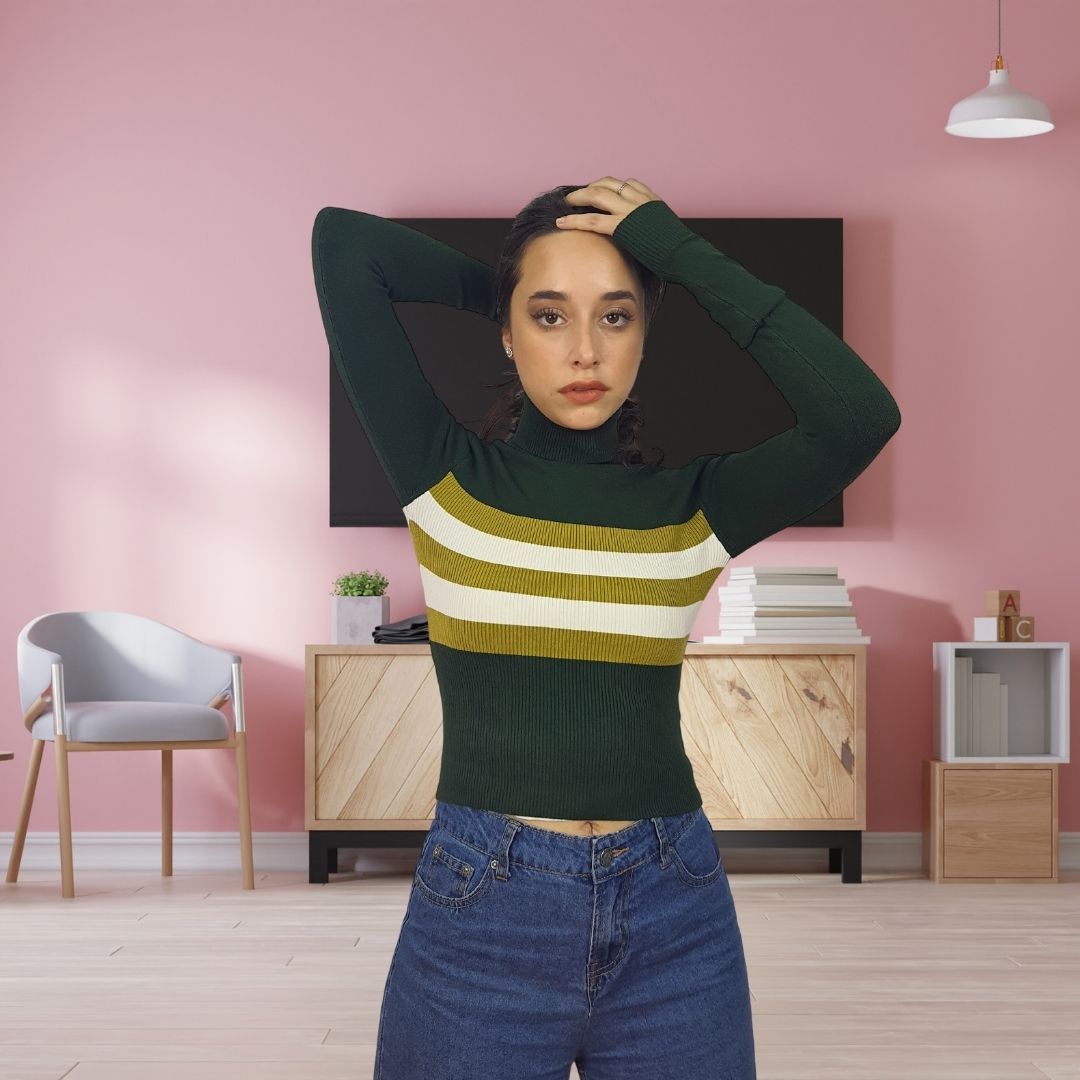Sweater Vero Moda Verde Style WENDY L/S KNIT(PM-ET-2)