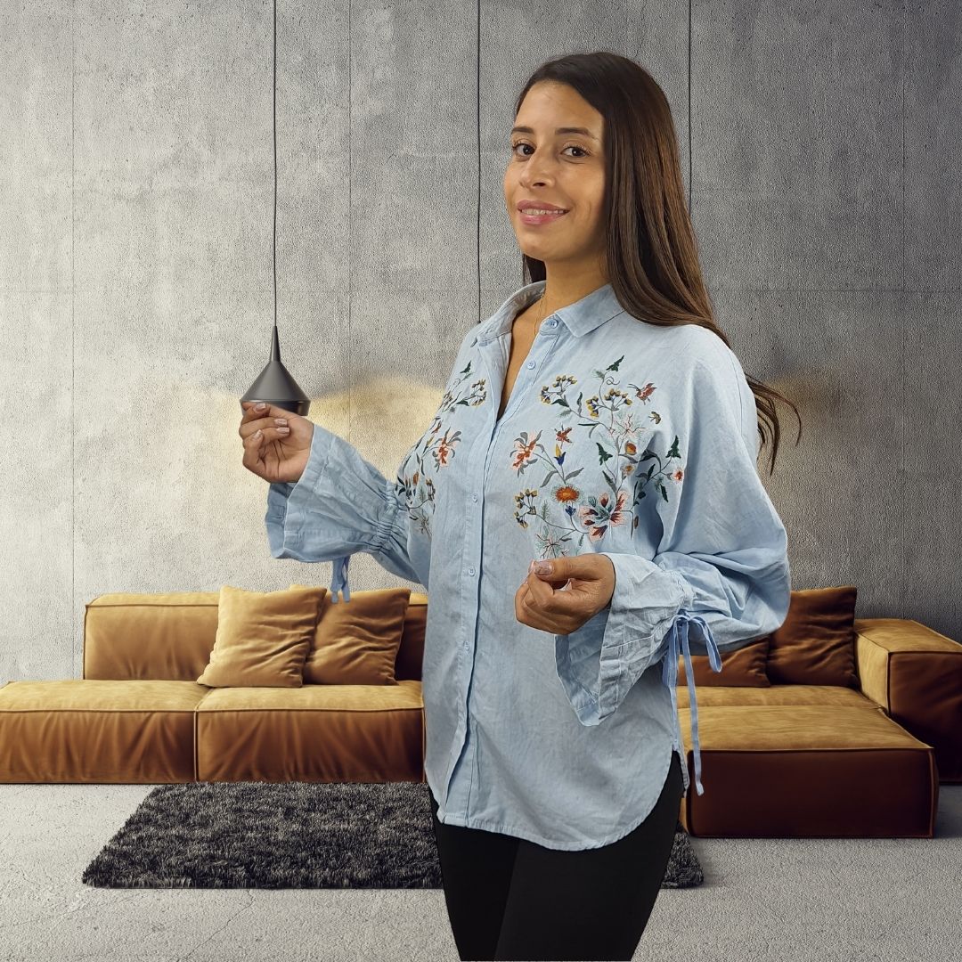 Camisa Vero Moda Azul Style COMPOTE L/S DENIM SHIRT(NR)