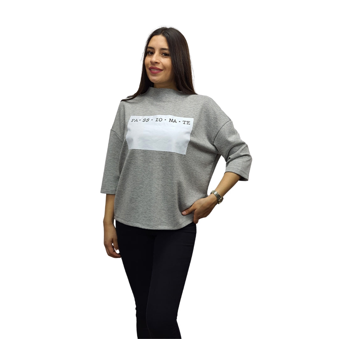 Polera Vero Moda Gris Claro Style BOM 3/4 TOP(NL)