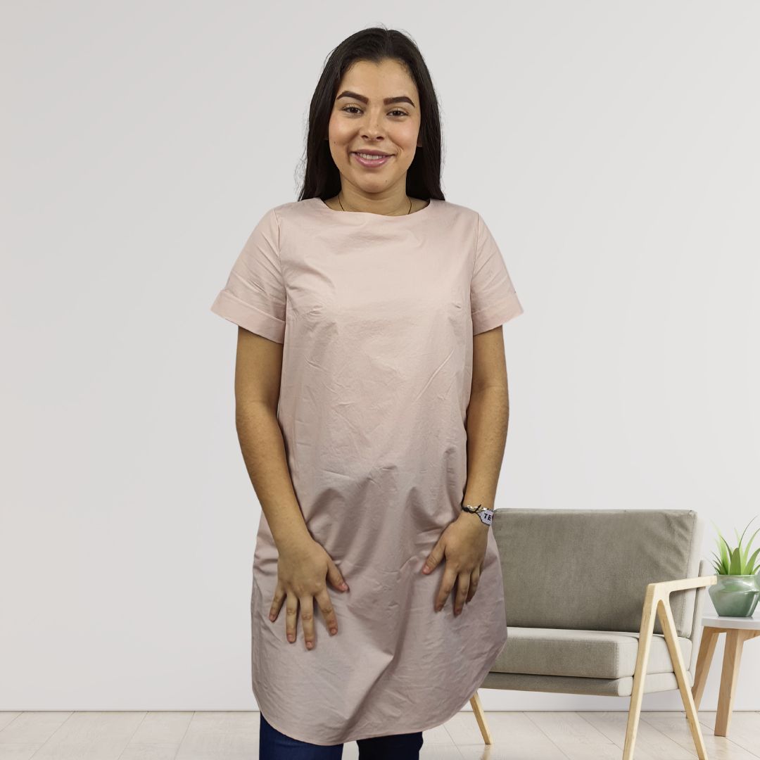 Blusa Vero Moda Rosa Vieja Style FRESSIA S/S LONG TOP(VMC-NE-EC-2)