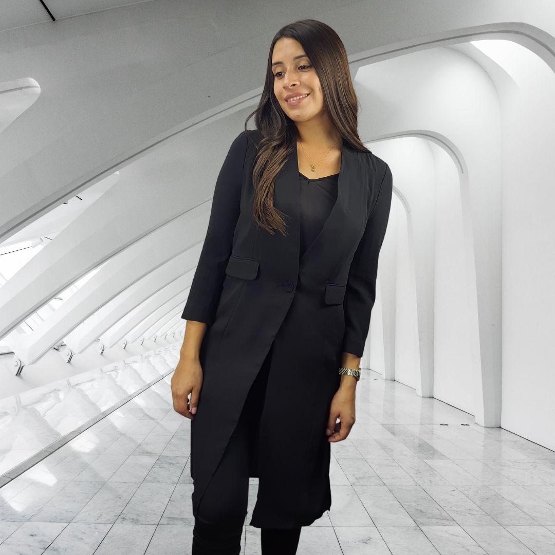Blazer Vero Moda Negro Style CARNATION 3/4 BLAZER(VMC-PM-ET-3)