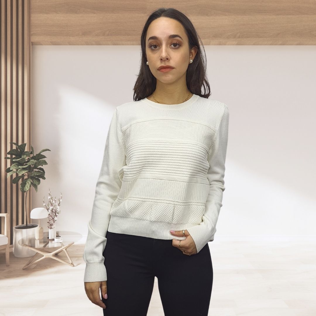 Sweater Vero Moda Blanco Style JOANNA L/S KNIT(BT)