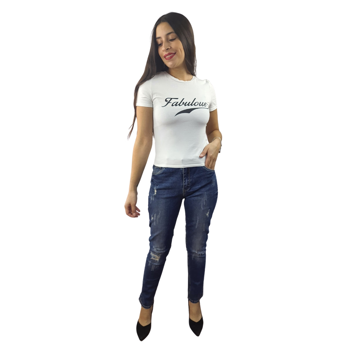 Jeans Vero Moda Azul Oscuro Style PURE MW SLIM JEANS(NL)
