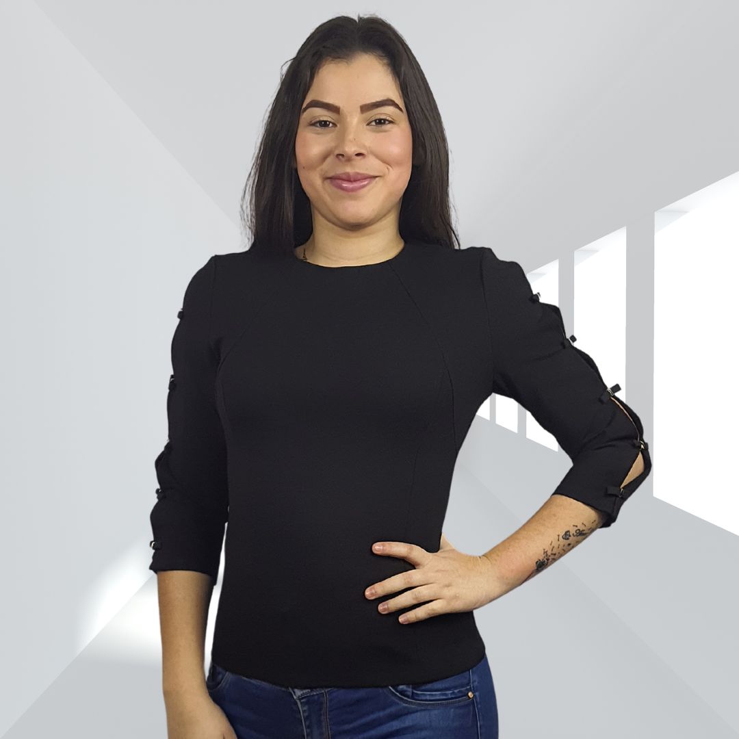 Blusa Vero Moda Negro Style IRMA 3/4 JERSEY TOP(VMC-BT)