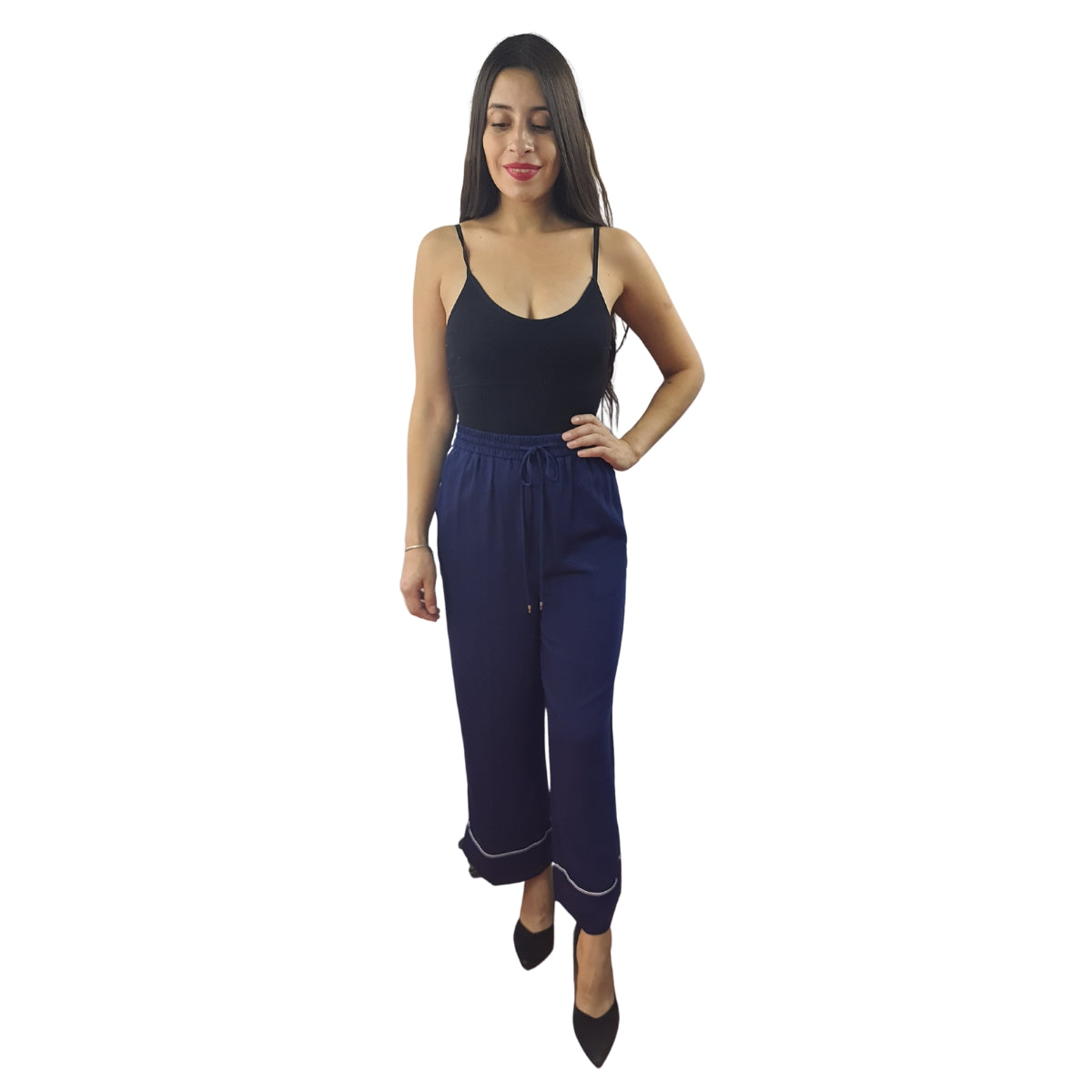Pantalon Vero Moda Azul Oscuro Style BEA 9/10 LOOSE PANTS(MM)