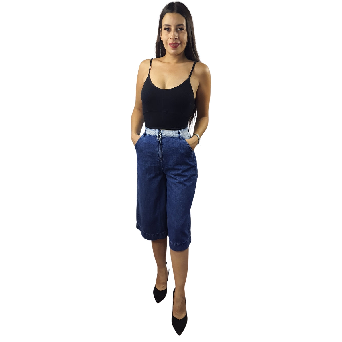 Pescador Vero Moda Azul Style MILKA 3/4 HW LOOSE JEANS(SL)