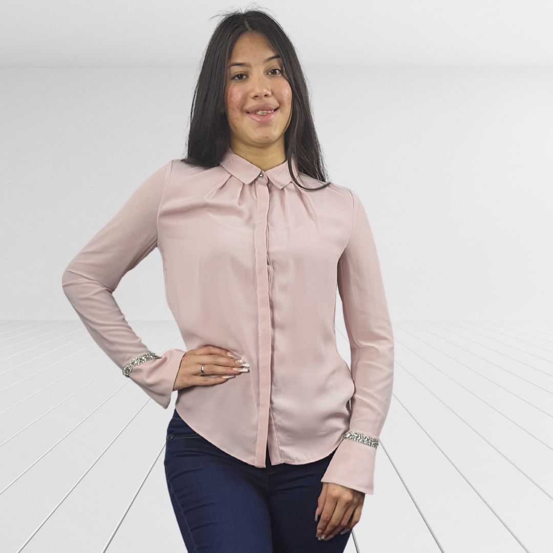 Blusa Vero Moda Rosa Vieja Style VIVIAN L/S SHIRT(VMC-UR)