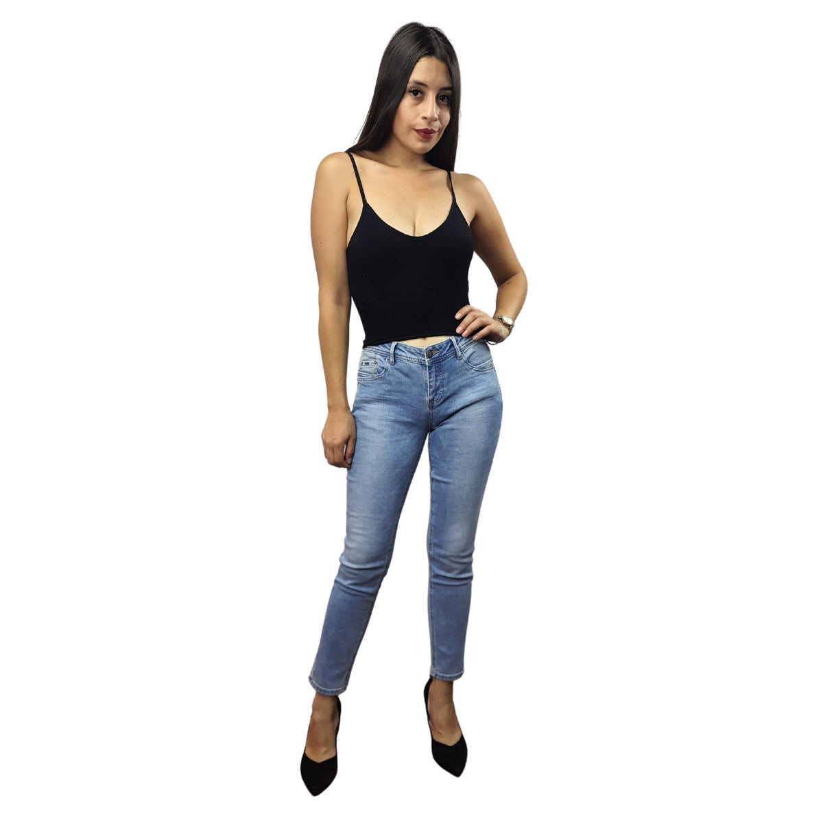Jeans Vero Moda Azul Claro Style SEVEN SLIM 9/10 JEANS(BN-CT-2)