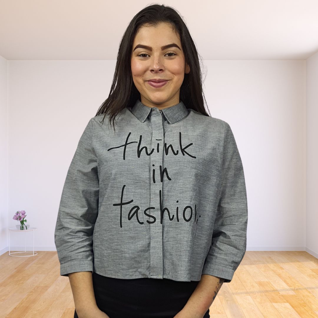 Blusa Vero Moda Gris Style LAYZ ALEX 3/4 SHIRT(MW-CT-3)