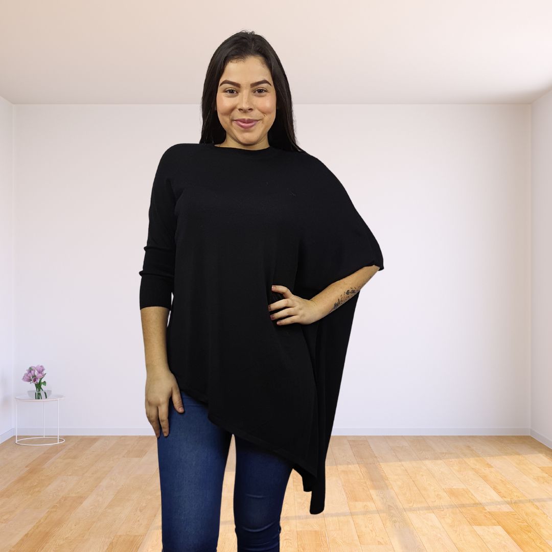 Blusa Vero Moda Negro Style SUNSHINE 7/8 KNIT(VMC-UM)