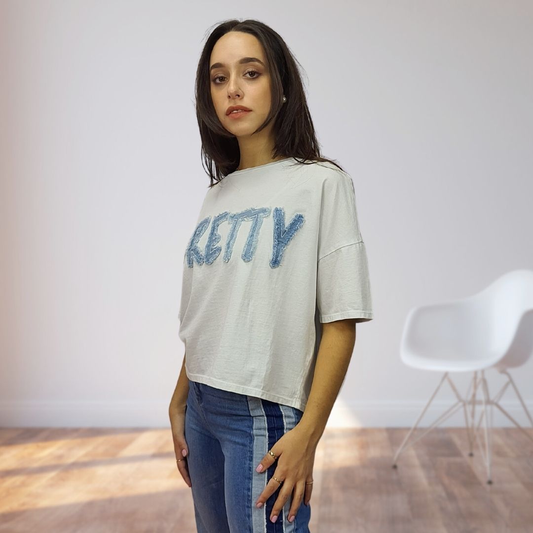 Polera Vero Moda Blanco Style GLORY S/S TOP(CR)