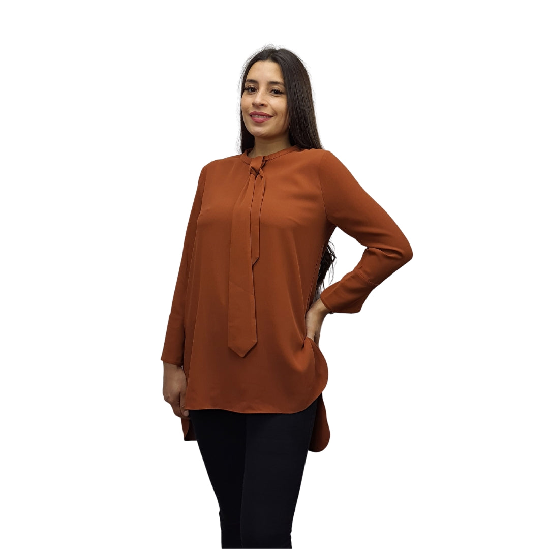 Blusa Vero Moda Marron Style TIE 9/10 TOP(VMC-BN-EC-2)