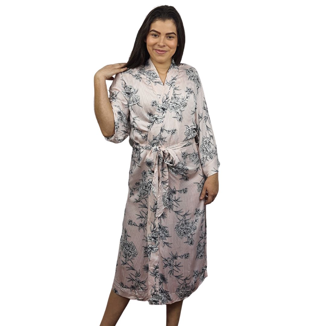 Bata de Pijama Vero Moda Rosado Style MARIE L/S ROBE(HOMEWEAR)