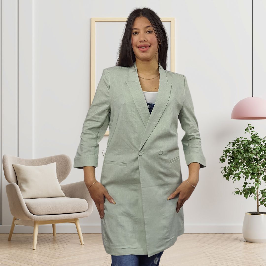 Blazer Vero Moda Verde Claro Style VICTORIA OCEANUS 3/4 BLAZER(VMC-TP)