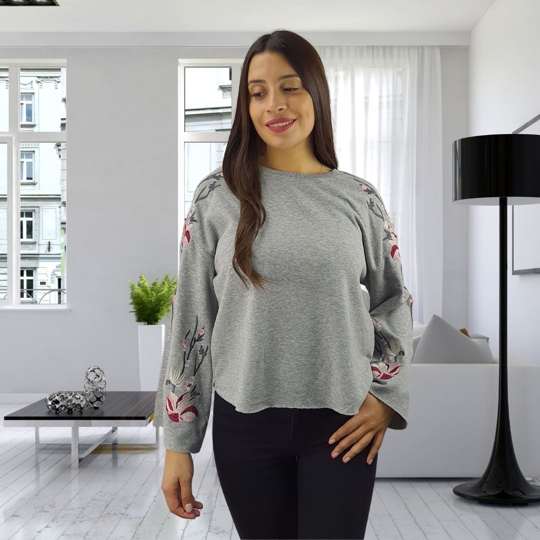 Sweater Vero Moda Gris Style JUDY L/S SWEAT(NR)