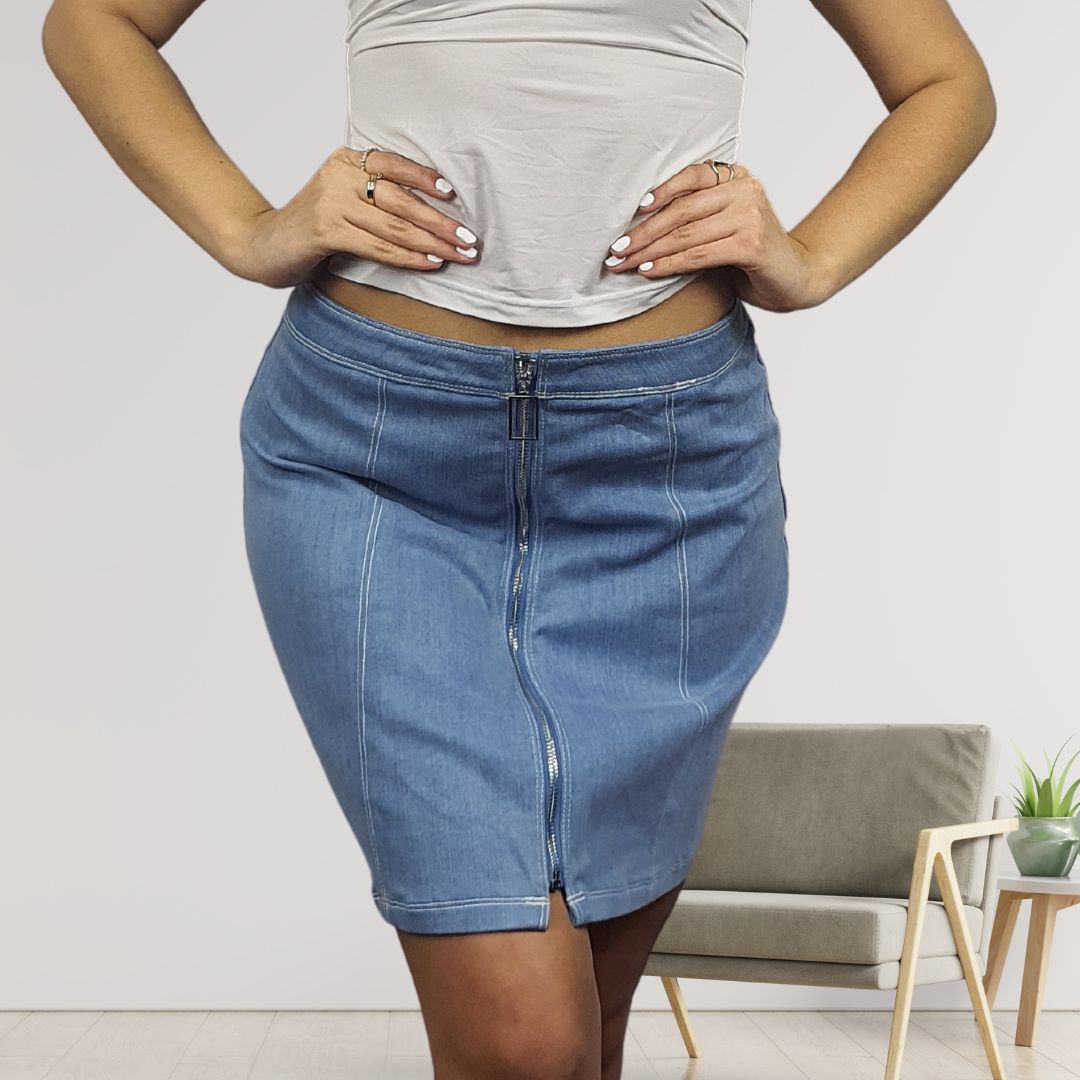 Falda Vero Moda Azul Claro Style WRITER HW DENIM SKIRT(TP)