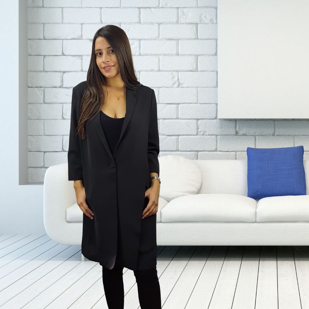 Blazer Vero Moda Negro Style CHEESE 3/4 BLAZER(VMC-MP)