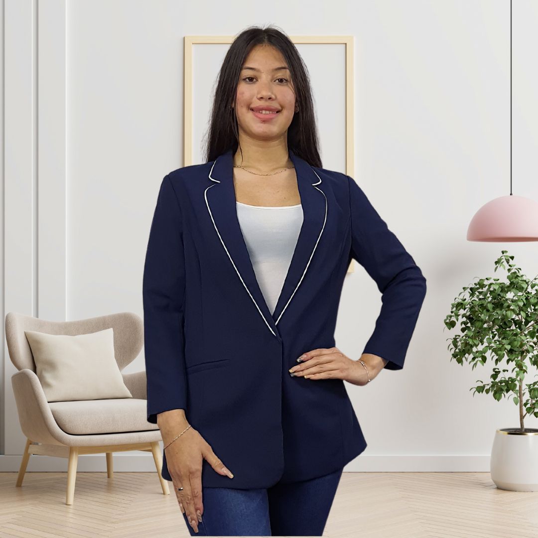 Blazer Vero Moda Azul Oscuro Style PAJAMA 7/8 BLAZER(VMC-SD)