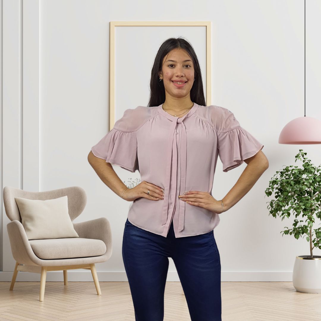 Blusa Vero Moda Rosa Vieja Style BERYL 1/2 SHIRT(VMC-NN)
