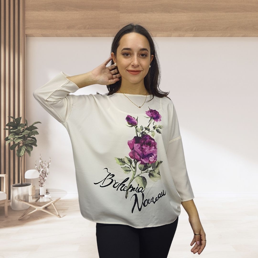 Blusa Vero Moda Blanco Style ROSINE 3/4 TOP(BN)