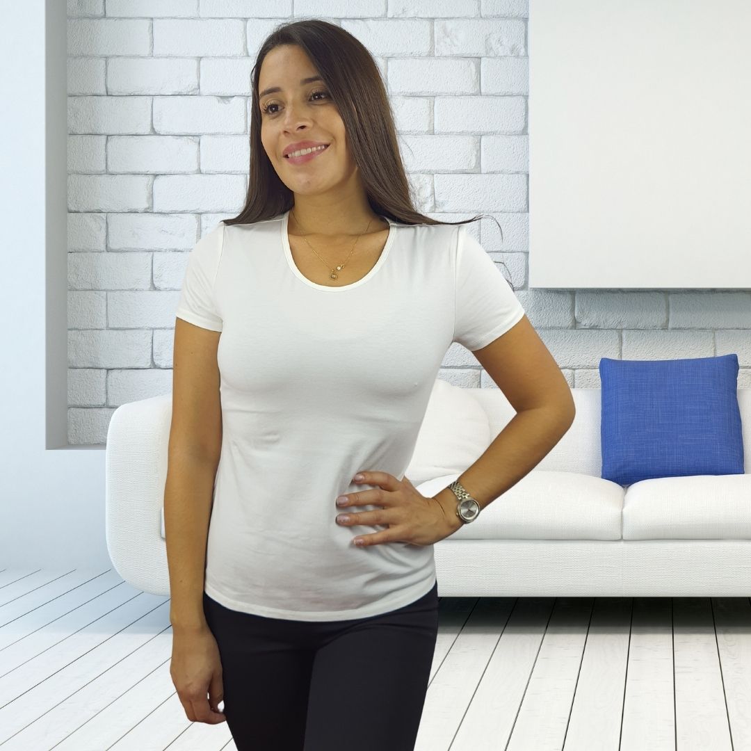 Polera Vero moda Blanco Style ESTER S/S TOP(MM)-OR