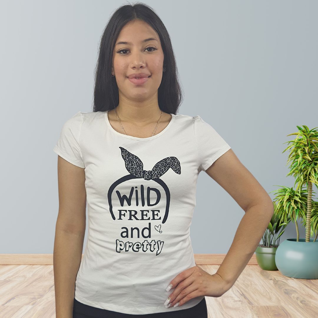 Polera Vero Moda Blanco Style BUNNY BASIC S/S TOP(CR)