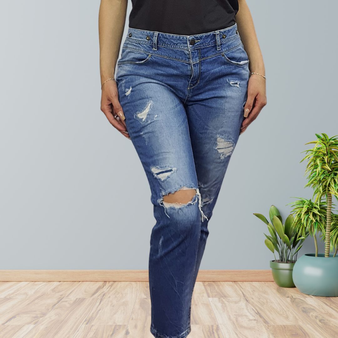 Jeans Vero Moda Azul Claro Style WINNI 7/8 BOYFRIEND JEANS(BN-ET-2)