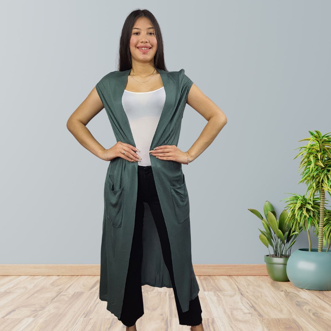 Tapado Vero Moda Verde Style JOEY S/S KNIT(VMC-SD)