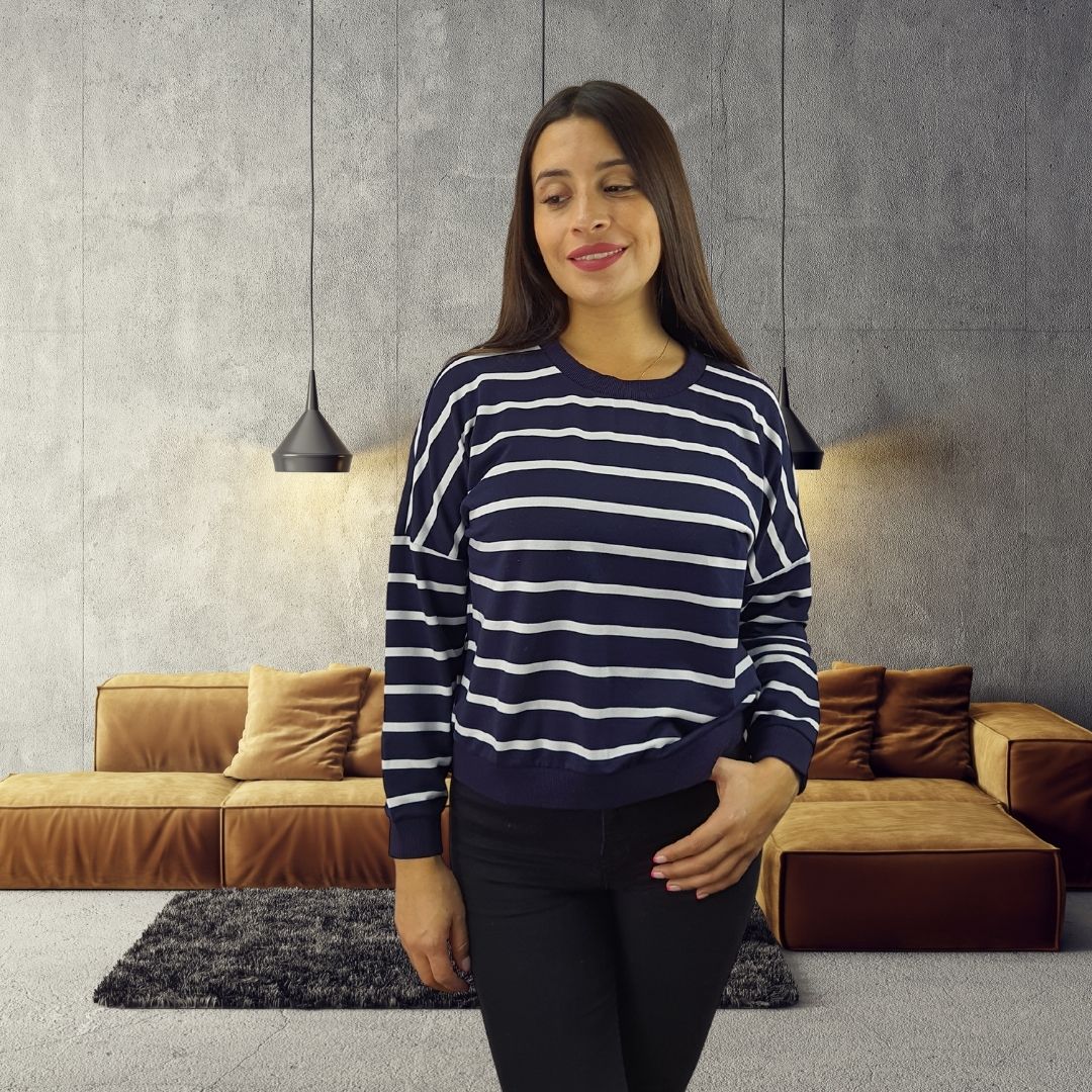 Sweater Vero Moda Azul Style WANDA L/S SWEAT(HOMEWEAR)