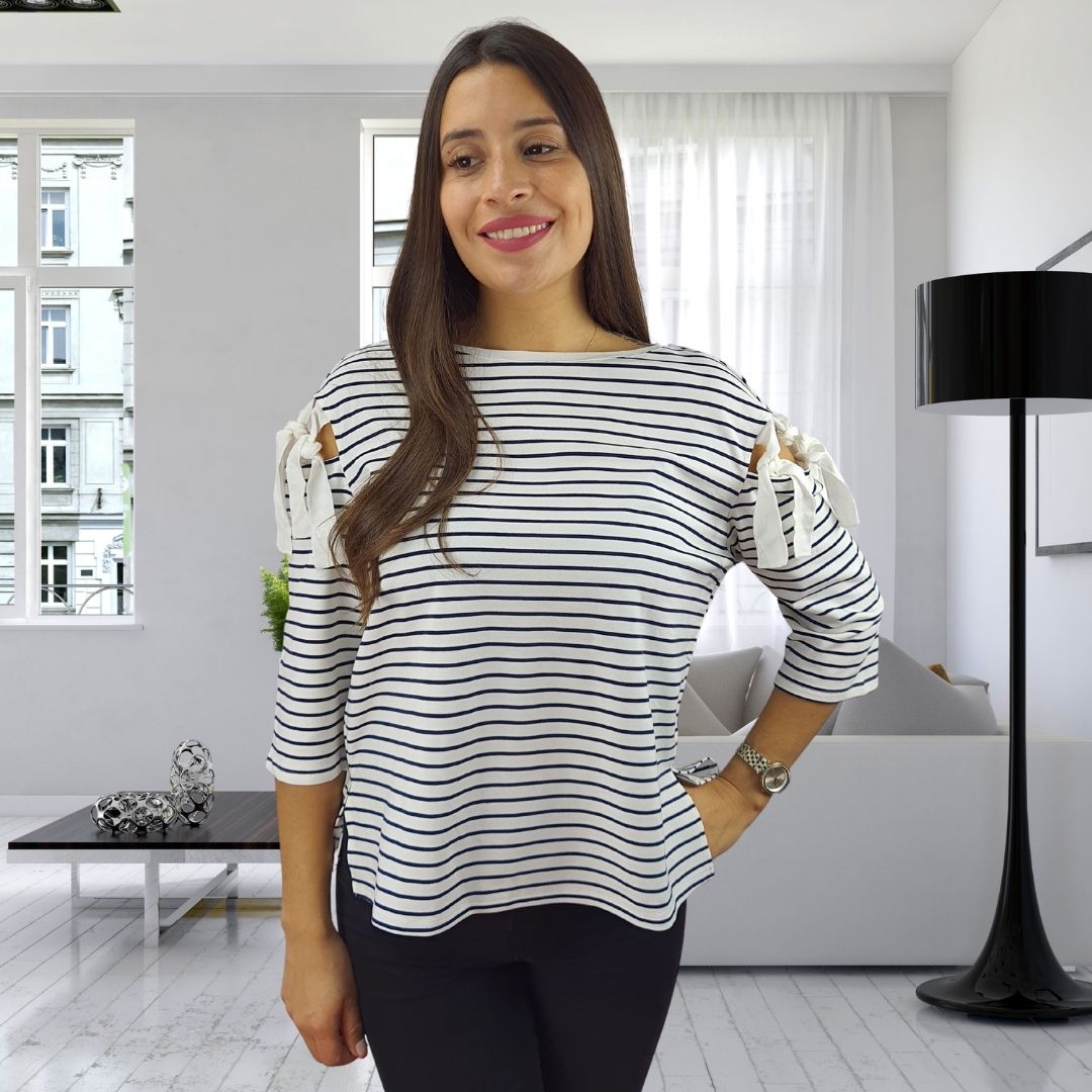 Polera Vero Blanco Style Moda STREAM 3/4 TOP(SL