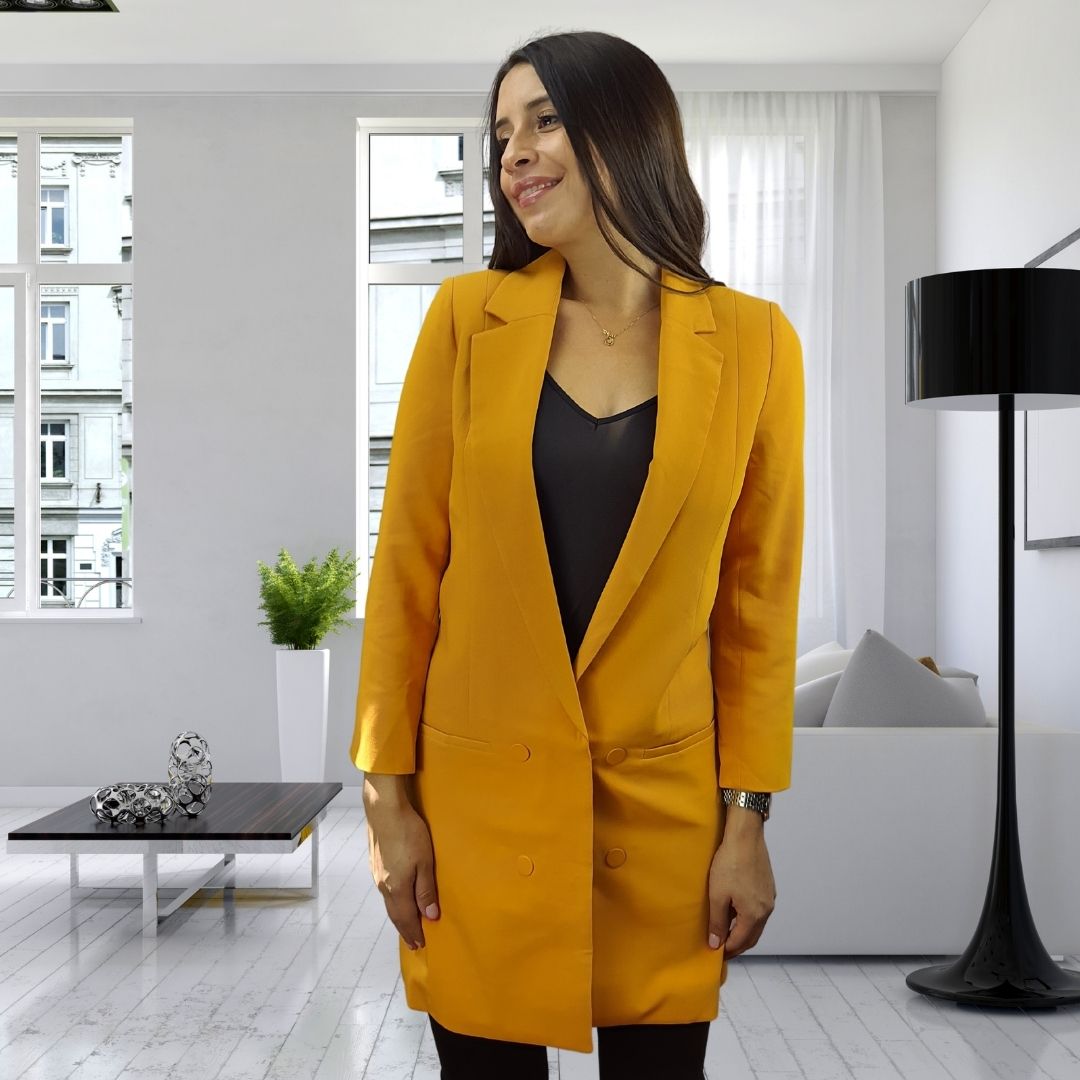 Blazer Vero Moda Mostaza Style PALACE 7/8 BLAZER(VMC-MM)