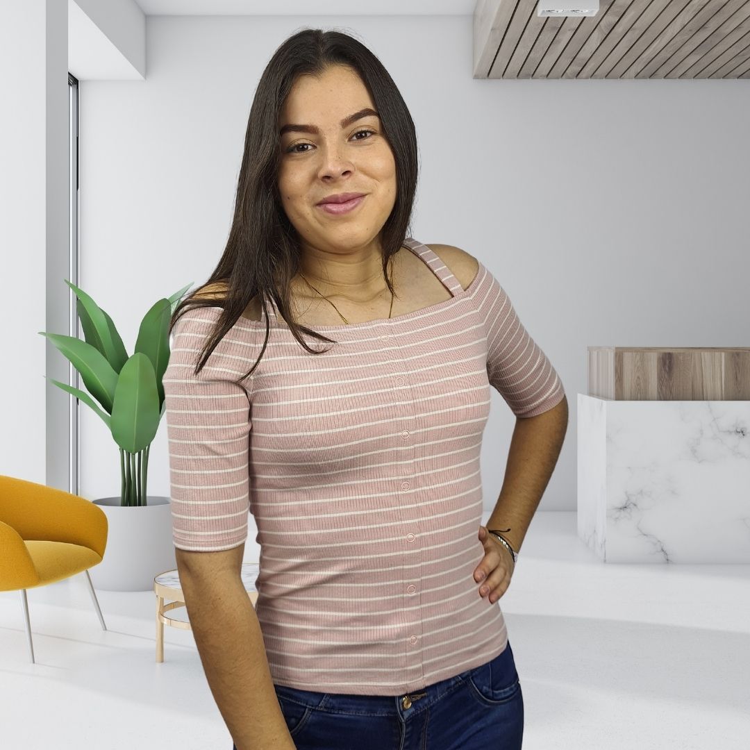 Blusa Vero Moda Rosa Vieja Style KENT STRIPE 1/2 TOP(TP)