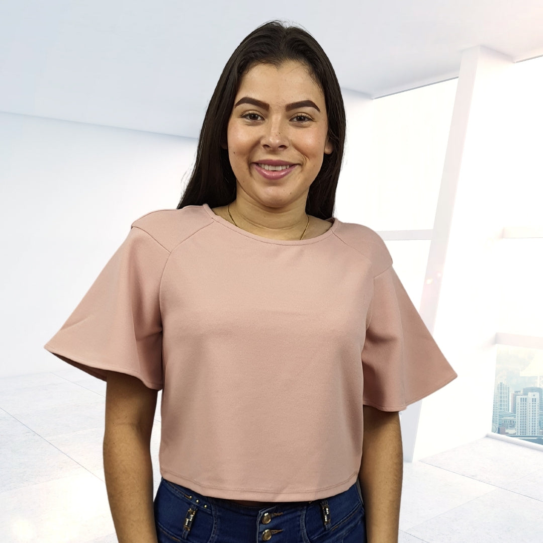 Blusa Vero Moda Rosa Vieja Style CAMILLE BOX S/S TOP(MP)