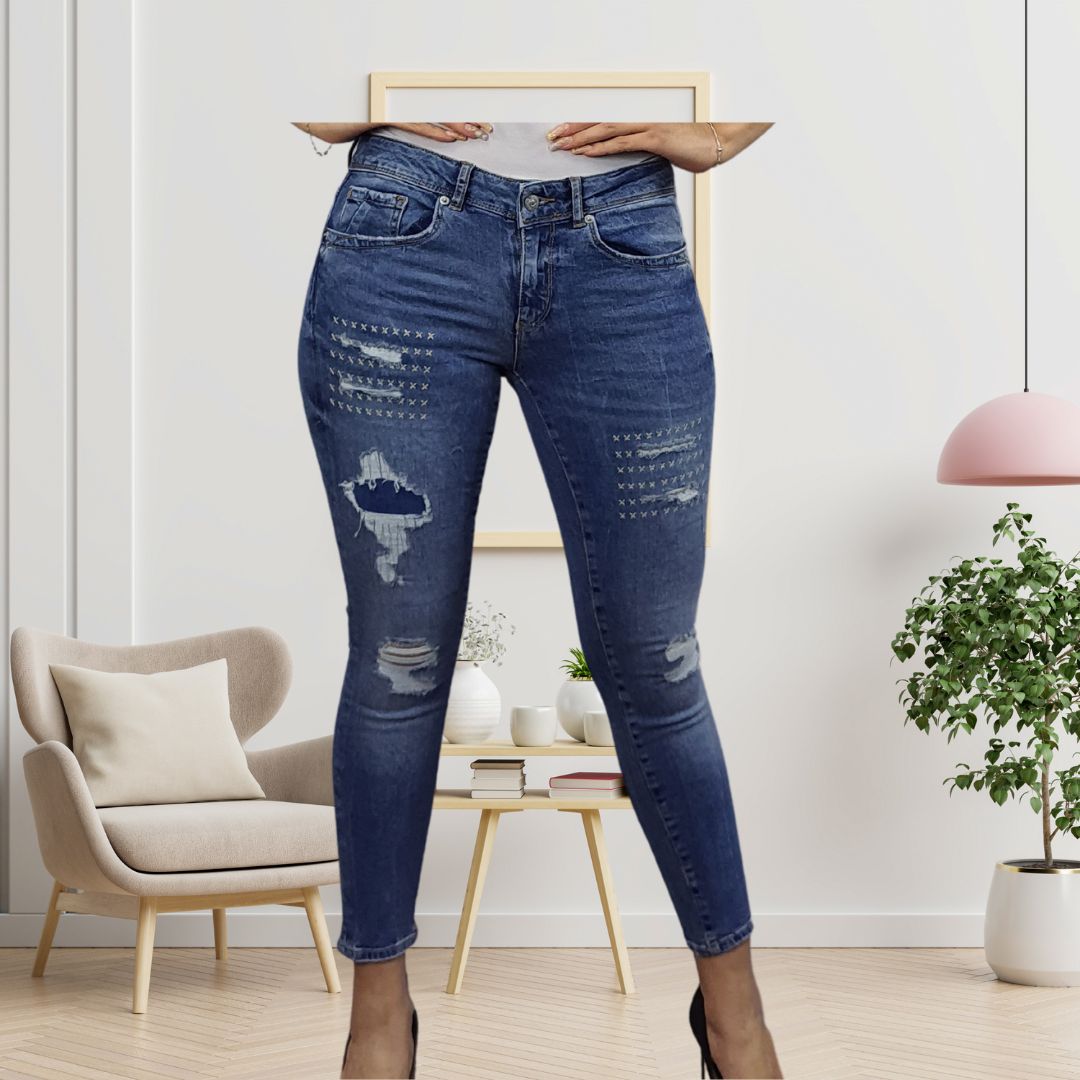 Jeans Vero Moda Azul Style CRAYON 9/10 X-SLIM JEANS(MM)